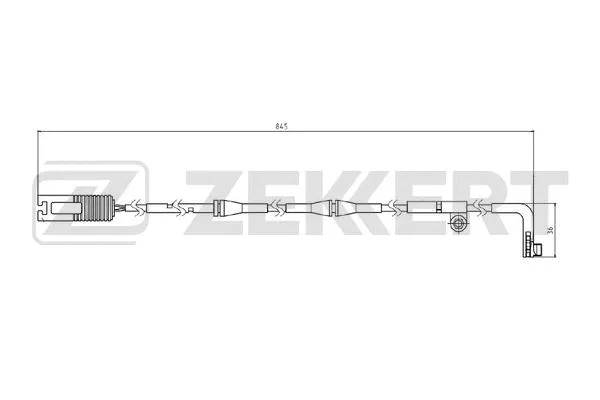 Warning Contact, brake pad wear (BS-8069)