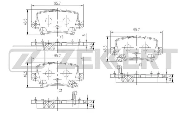 Brake Pad Set, disc brake (BS-1749)