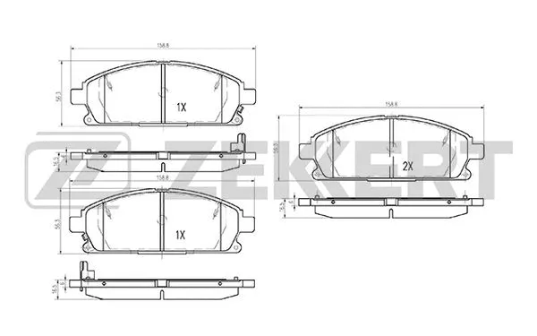Brake Pad Set, disc brake (BS-2316)