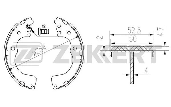 Brake Shoe Set (BK-4173)