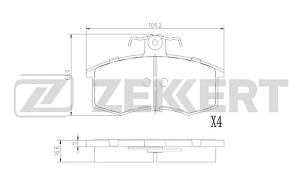 Brake Pad Set, disc brake (BS-1927)