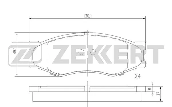 Brake Pad Set, disc brake (BS-2526)