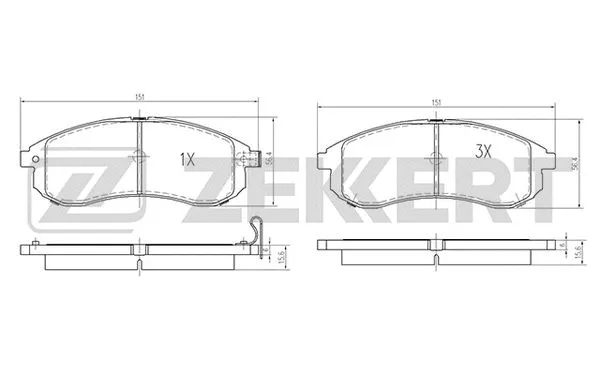 Brake Pad Set, disc brake (BS-2536)