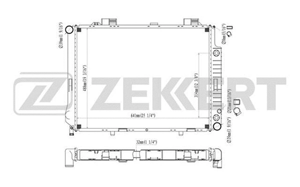 Radiator, engine cooling (MK-1069)
