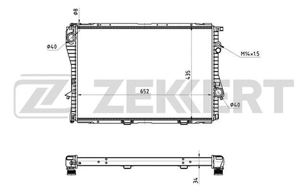 Radiator, engine cooling (MK-1048)