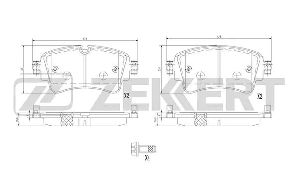 Brake Pad Set, disc brake (BS-1362)