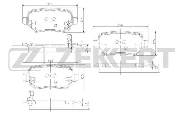 Brake Pad Set, disc brake (BS-1761)