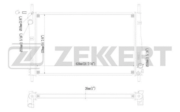 Radiator, engine cooling (MK-1157)