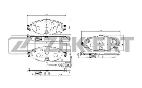 Brake Pad Set, disc brake (BS-1047)