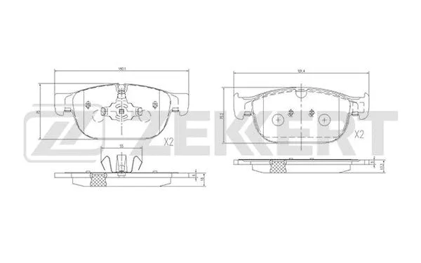 Brake Pad Set, disc brake (BS-1428)
