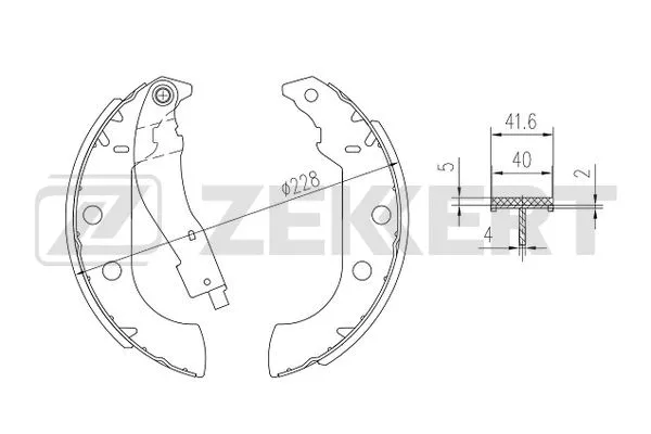 Brake Shoe Set (BK-4000)