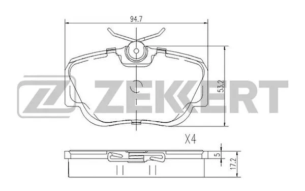 Brake Pad Set, disc brake (BS-2069)
