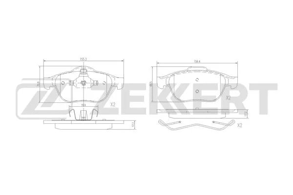 Brake Pad Set, disc brake (BS-3044)