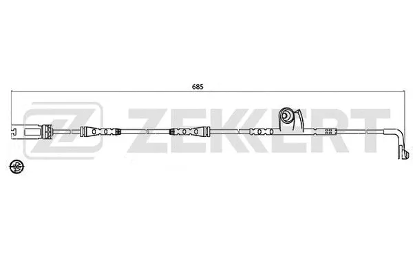 Warning Contact, brake pad wear (BS-8035)