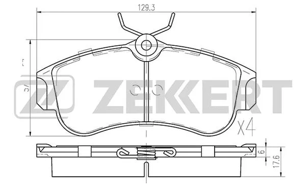 Brake Pad Set, disc brake (BS-2805)