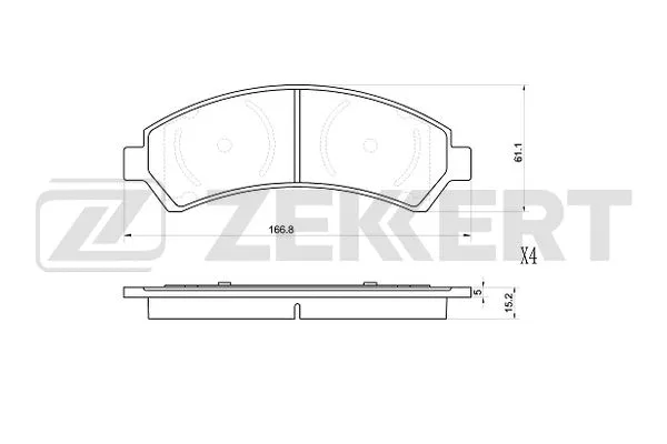 Brake Pad Set, disc brake (BS-1006)