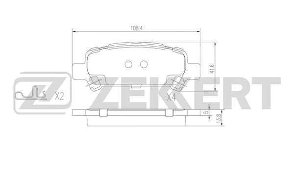 Brake Pad Set, disc brake (BS-2837)
