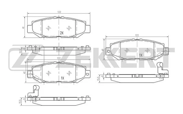 Brake Pad Set, disc brake (BS-2097)