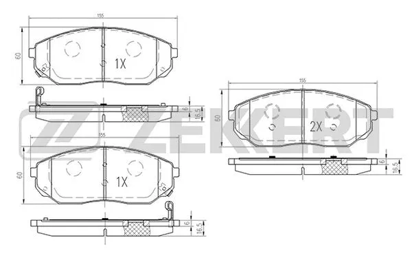 Brake Pad Set, disc brake (BS-1917)