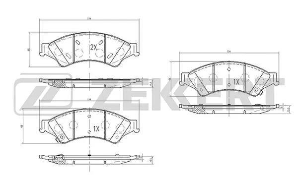 Brake Pad Set, disc brake (BS-2127)