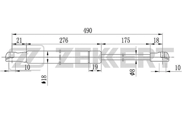 Gas Spring, bonnet (GF-1598)