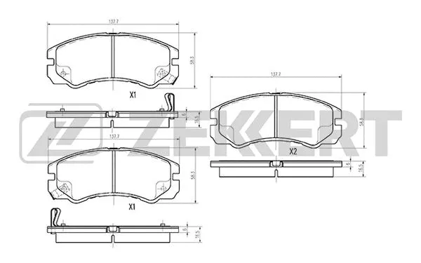 Brake Pad Set, disc brake (BS-1111)
