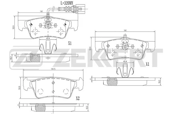 Brake Pad Set, disc brake (BS-2450)