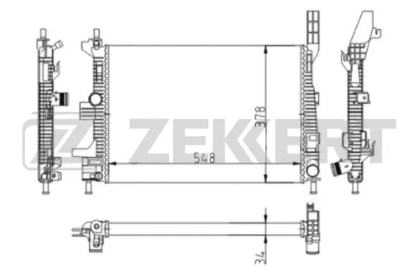 Radiator, engine cooling (MK-1618)