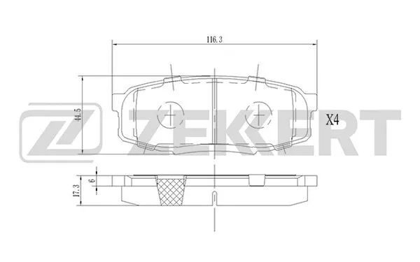 Brake Pad Set, disc brake (BS-1230)