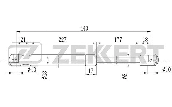 Gas Spring, boot/cargo area (GF-1682)