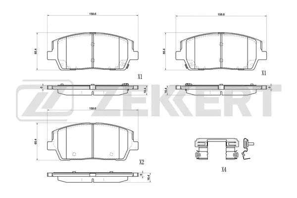 Brake Pad Set, disc brake (BS-1152)