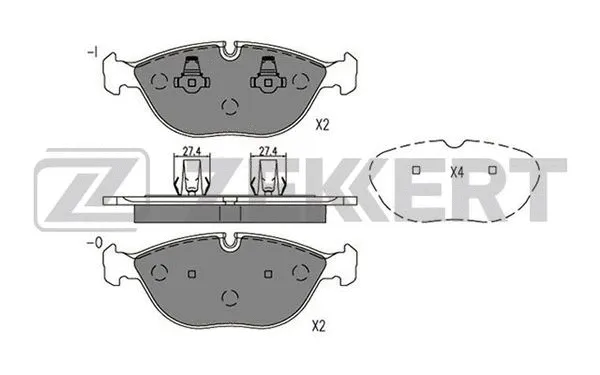 Brake Pad Set, disc brake (BS-1074)