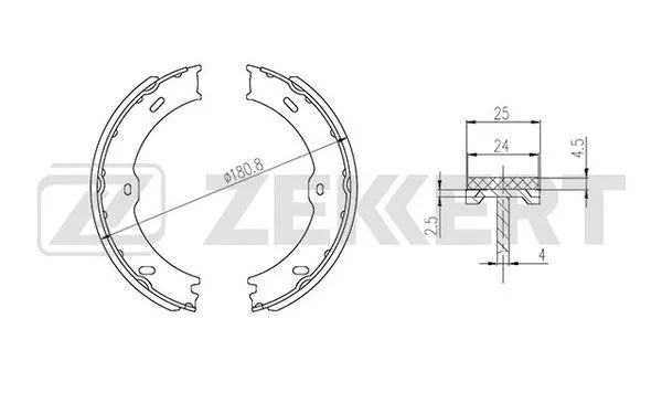 Brake Shoe Set, parking brake