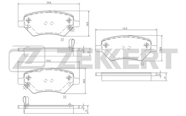 Brake Pad Set, disc brake (BS-1001)