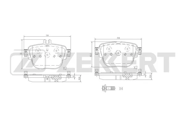 Brake Pad Set, disc brake (BS-3071)