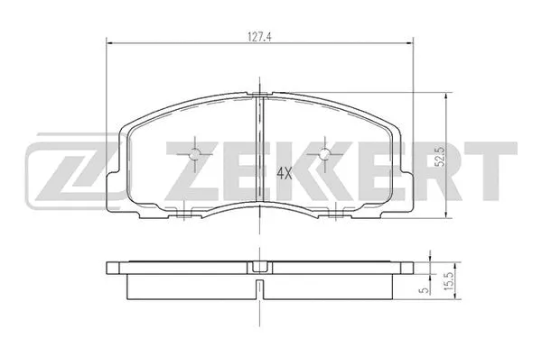 Brake Pad Set, disc brake (BS-2534)