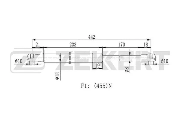 Gas Spring, boot/cargo area (GF-2166)