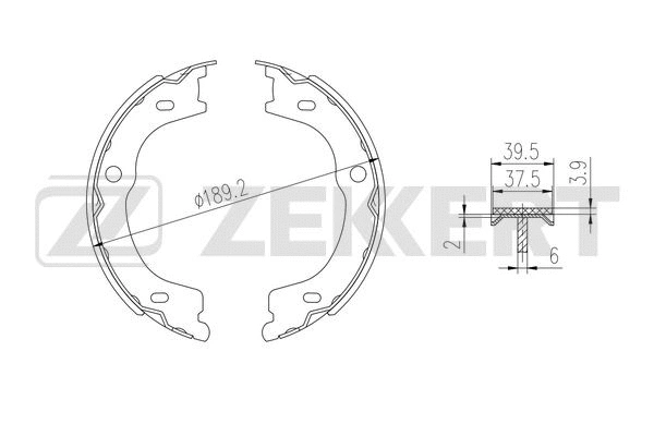 Brake Shoe Set (BK-4013)