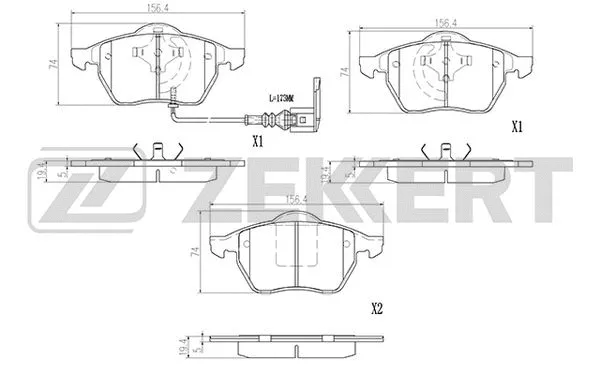 Brake Pad Set, disc brake (BS-2902)
