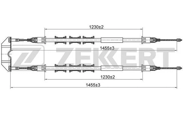 Cable Pull, parking brake (BZ-1140)