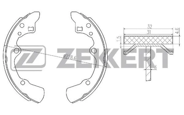 Brake Shoe Set (BK-4169)