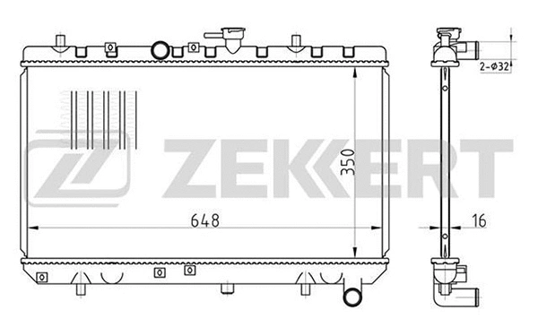 Radiator, engine cooling (MK-1421)