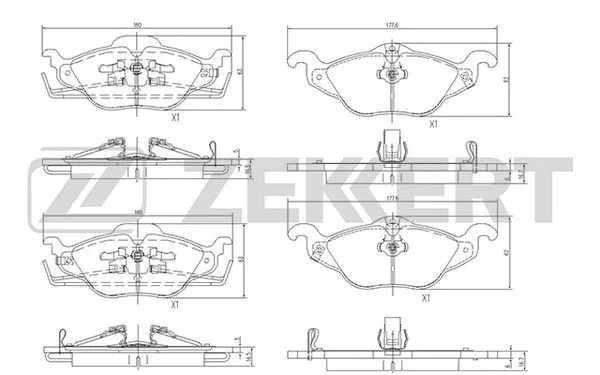 Brake Pad Set, disc brake (BS-2835)
