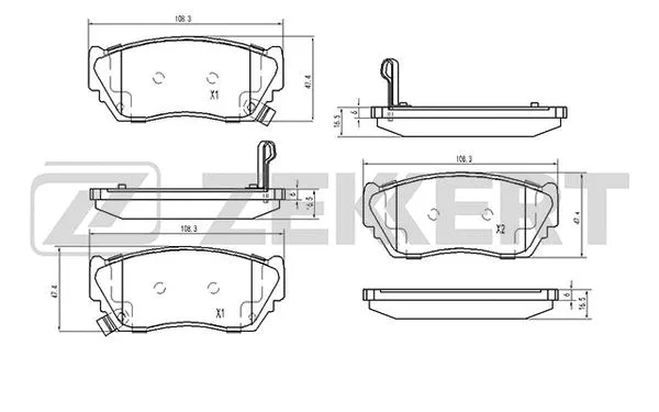Brake Pad Set, disc brake (BS-2151)