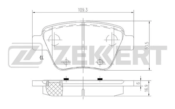 Brake Pad Set, disc brake (BS-1185)