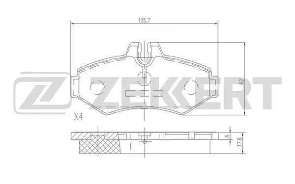 Brake Pad Set, disc brake (BS-1158)