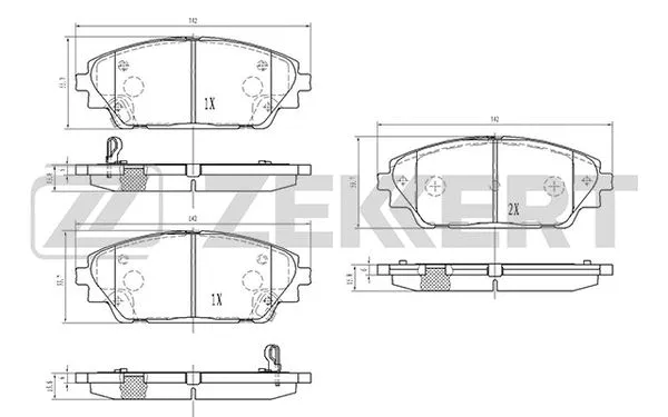 Brake Pad Set, disc brake (BS-1968)