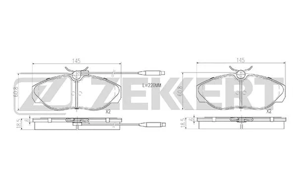 Brake Pad Set, disc brake (BS-2869)