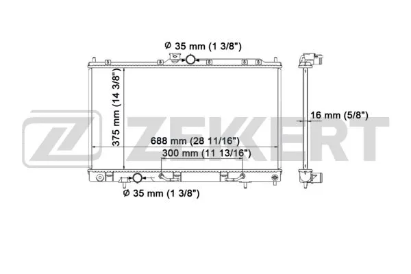 Radiator, engine cooling (MK-1186)