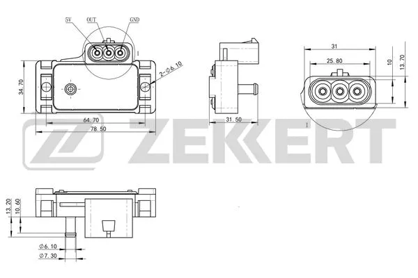 Sensor, intake manifold pressure (SE-1053)